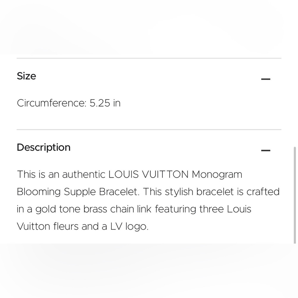 Louis Vuitton Monogram Charm Blooming Supple Bracelet | Gold - Picture 12 of 13